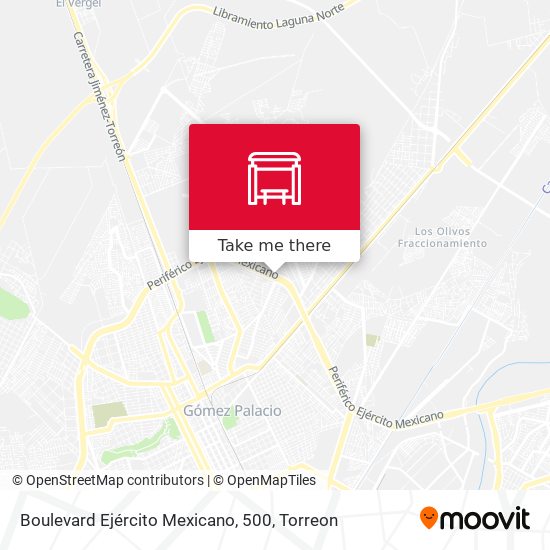 Boulevard Ejército Mexicano, 500 map