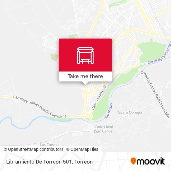 Mapa de Libramiento De Torreón 501