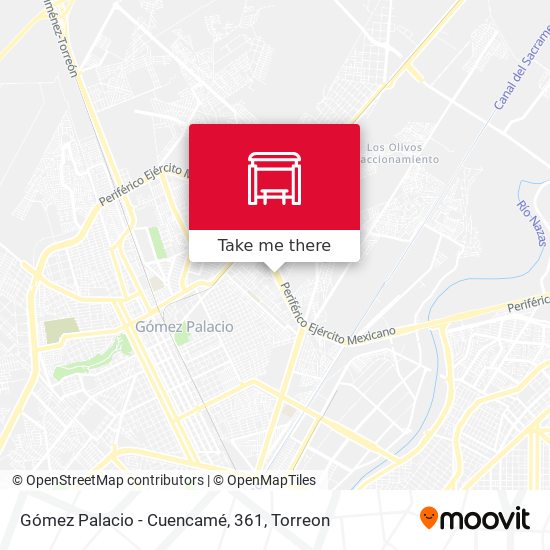 Mapa de Gómez Palacio - Cuencamé, 361