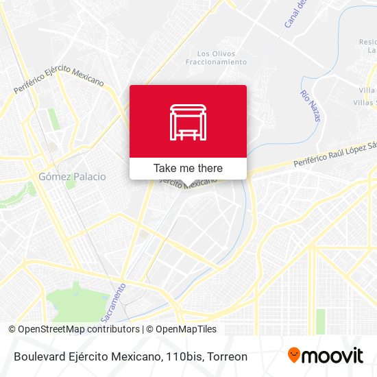 Mapa de Boulevard Ejército Mexicano, 110bis