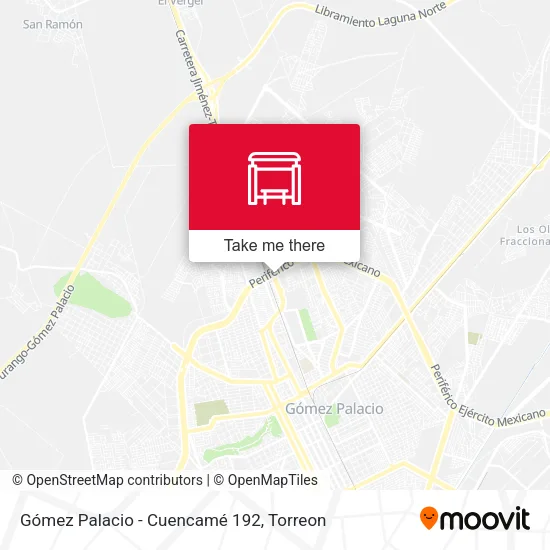 Mapa de Gómez Palacio - Cuencamé 192
