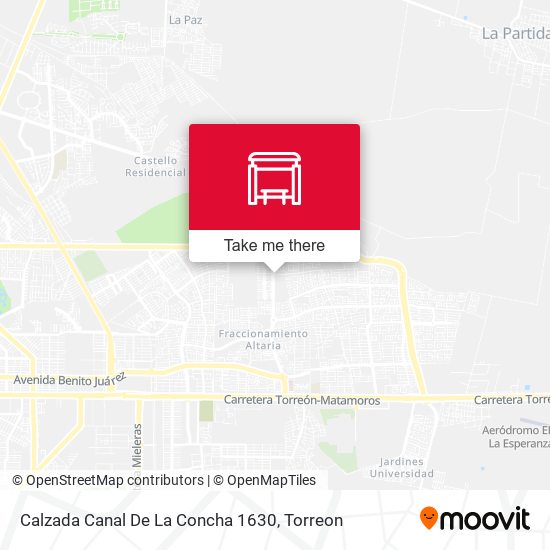 Calzada Canal De La Concha 1630 map