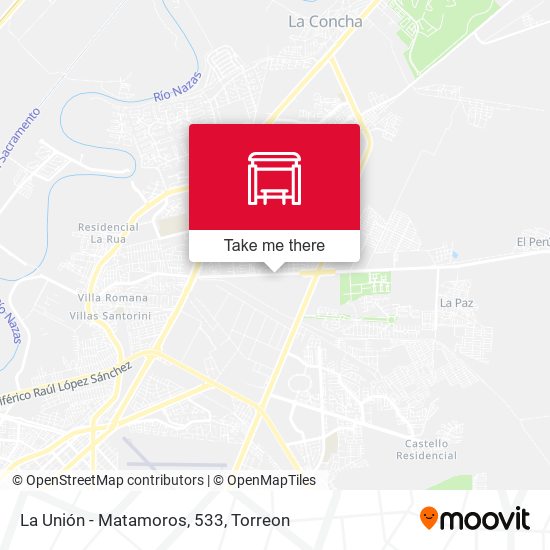 La Unión - Matamoros, 533 map