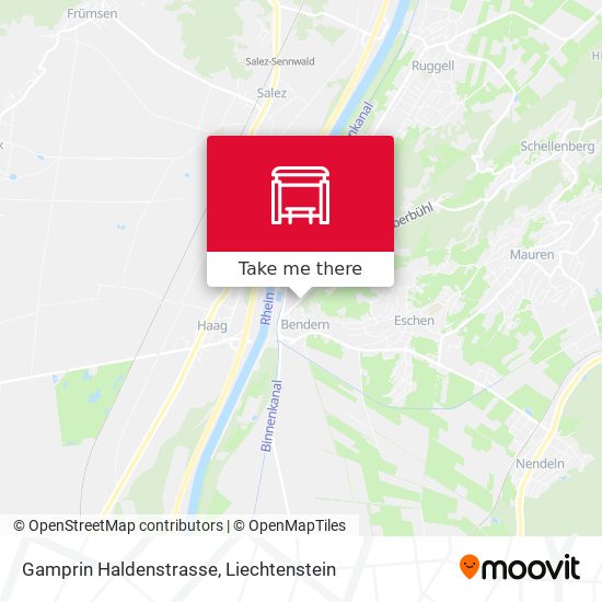 Gamprin Haldenstrasse map