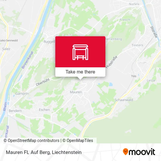 Mauren FL Auf Berg map