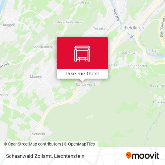 Schaanwald Zollamt map