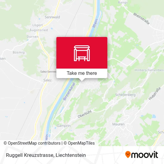 Ruggell Kreuzstrasse map