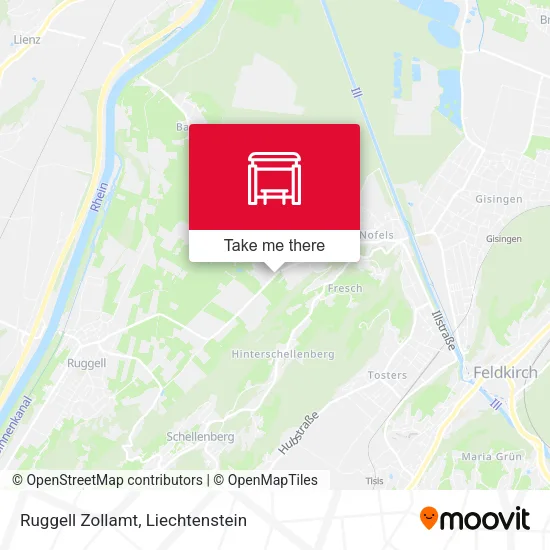 Ruggell Zollamt map