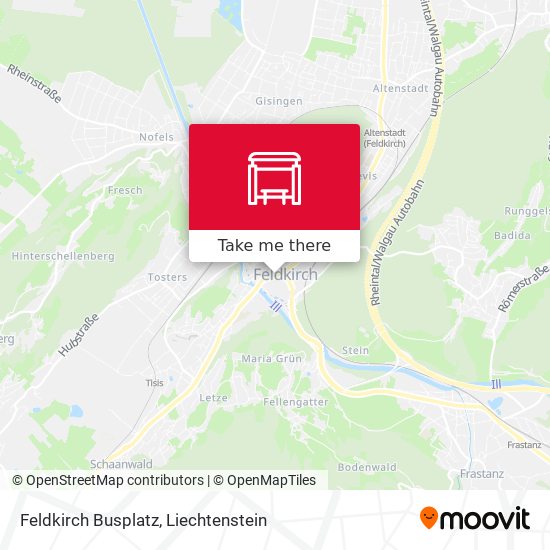 Feldkirch Busplatz map