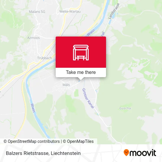 Balzers Rietstrasse map