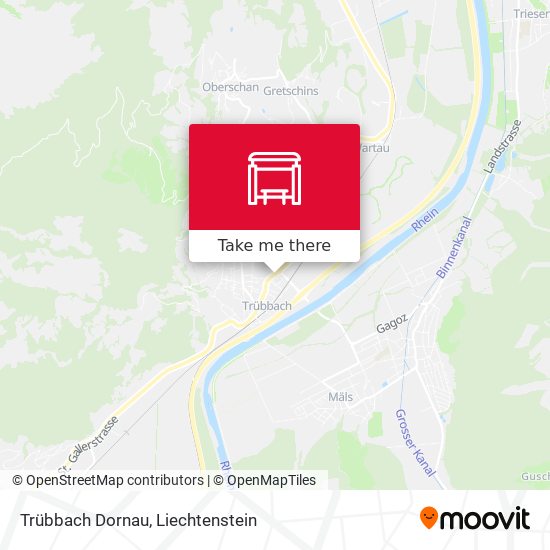 Trübbach Dornau map