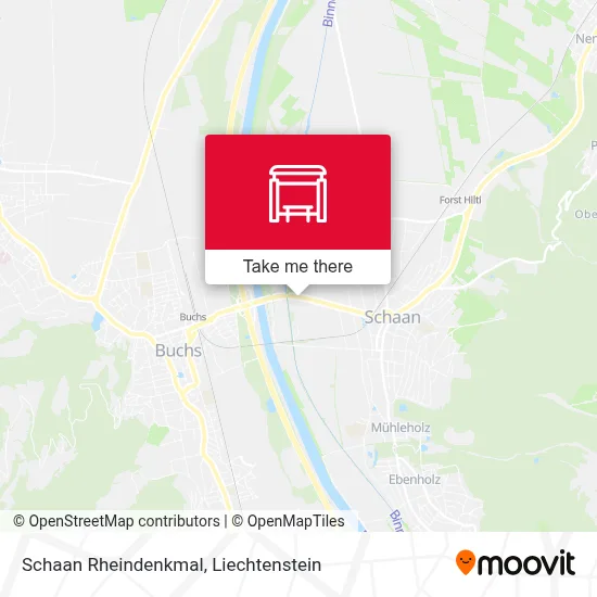 Schaan Rheindenkmal map