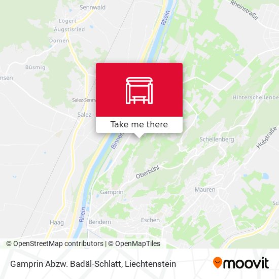 Gamprin Abzw. Badäl-Schlatt map