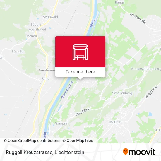 Ruggell Kreuzstrasse map