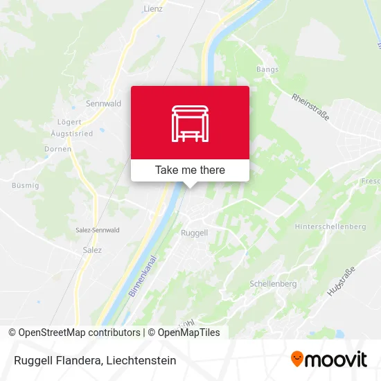 Ruggell Flandera map