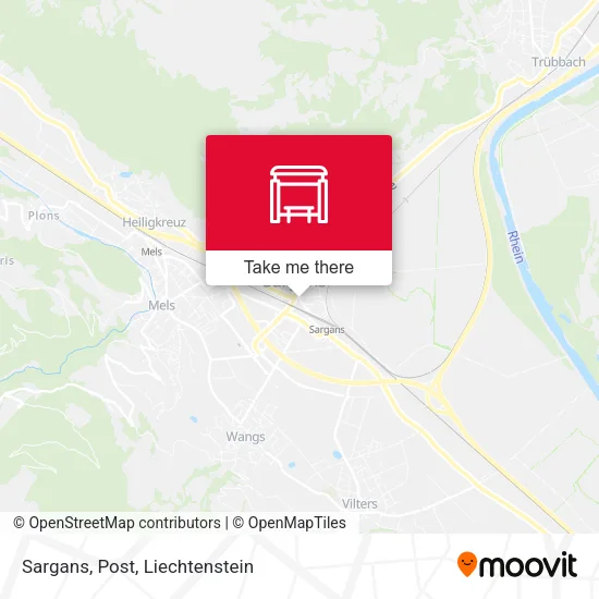 Sargans, Post map