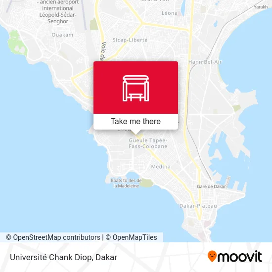 Université Chank Diop map