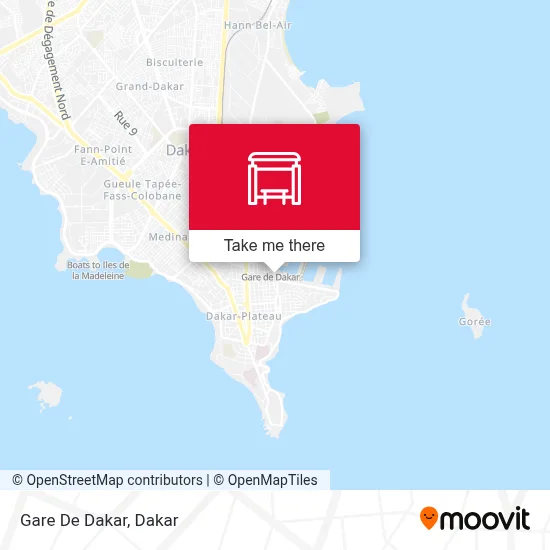 Gare De Dakar map