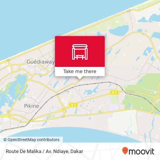 Route De Malika / Av. Ndiaye map