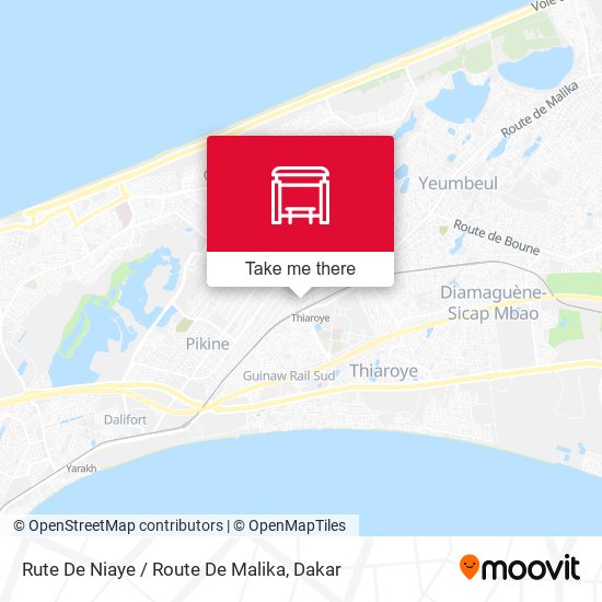 Rute De Niaye / Route De Malika map