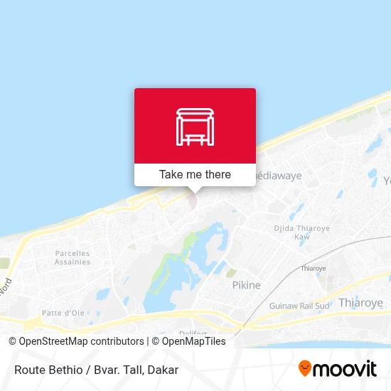 Route Bethio / Bvar. Tall map