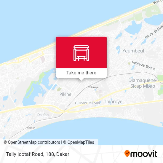 Tally Icotaf Road, 188 map