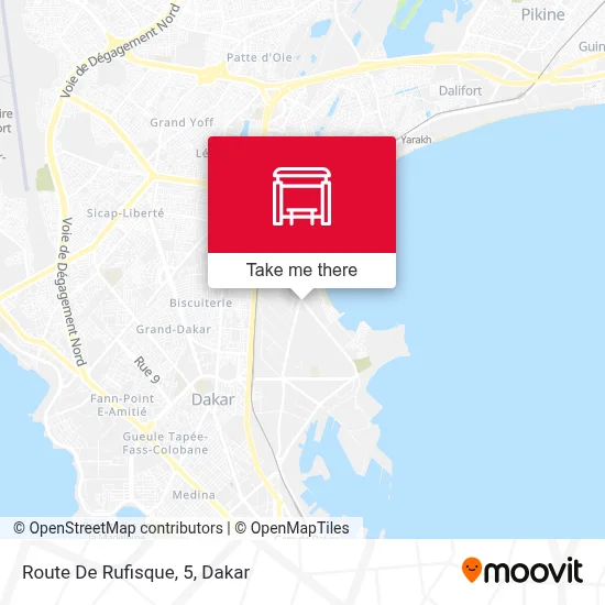 Route De Rufisque, 5 map