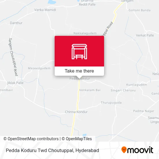 Pedda Koduru Twd Choutuppal map