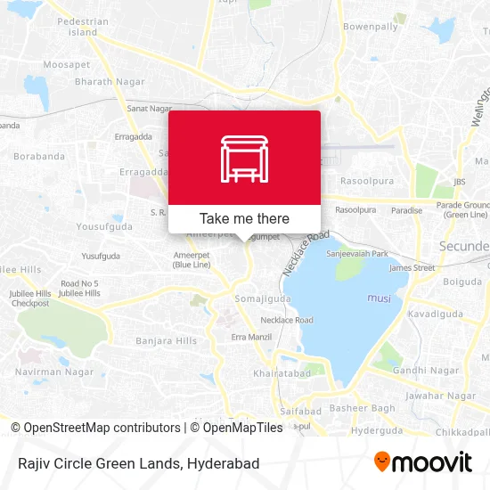 Rajiv Circle  Green Lands map