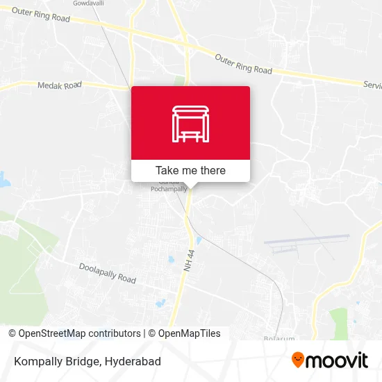 Kompally Bridge map