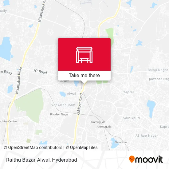 Raithu Bazar-Alwal map