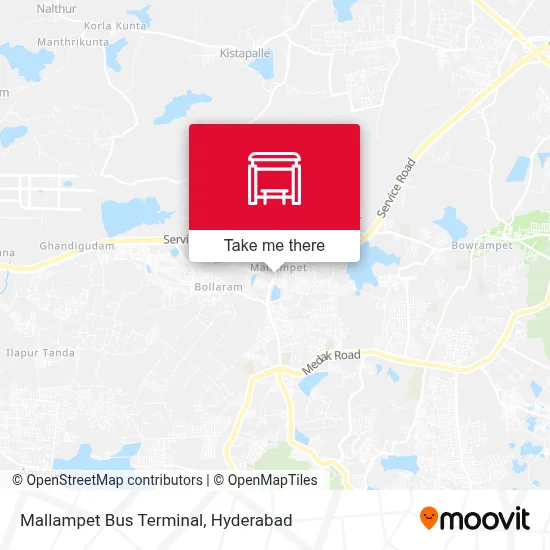 Mallampet Bus Terminal map