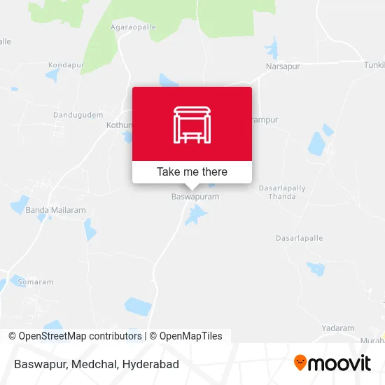 Baswapur, Medchal map