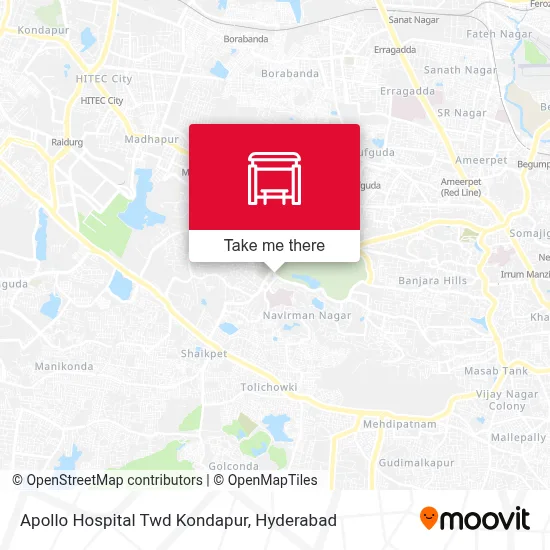 Apollo Hospital Twd Kondapur map