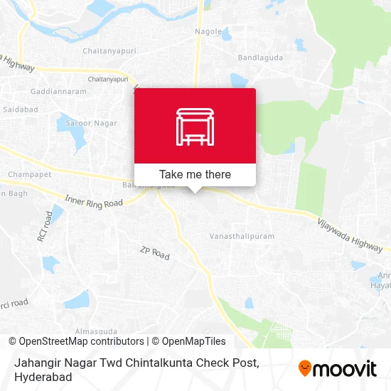 Jahangir Nagar Twd Chintalkunta Check Post map