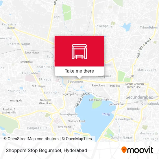 Shoppers Stop Begumpet map