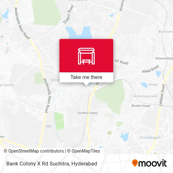 Bank Colony X Rd Suchitra map