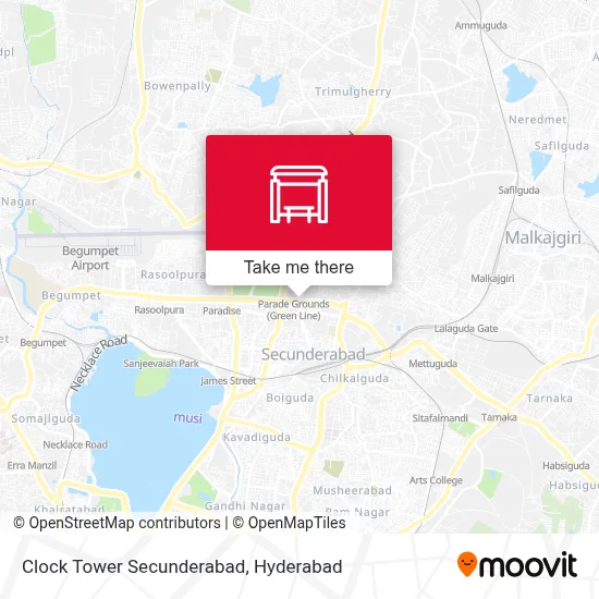 Clock Tower Secunderabad map
