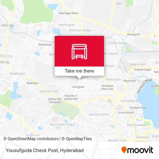 Yousufguda Check Post map