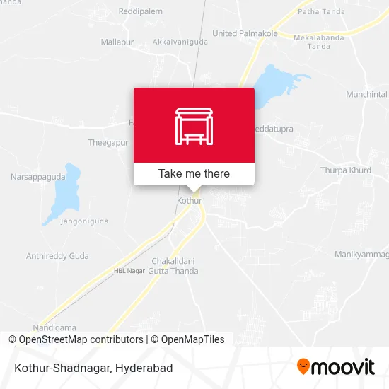 Kothur-Shadnagar map