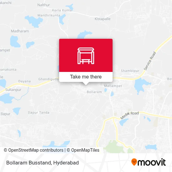 Bollaram Busstand map