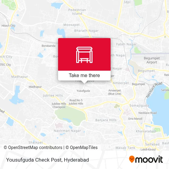 Yousufguda Check Post map