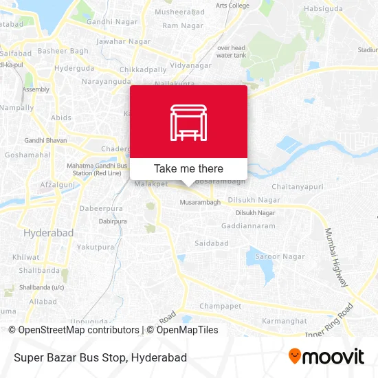 Super Bazar Bus Stop map