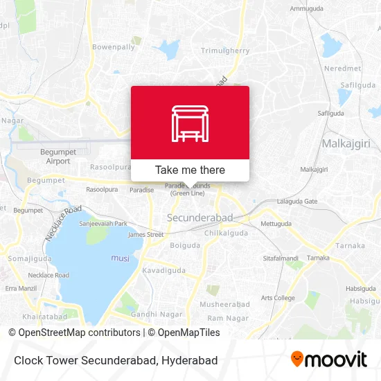 Clock Tower Secunderabad map