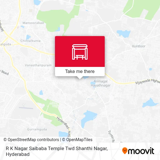R K Nagar Saibaba Temple Twd Shanthi Nagar map