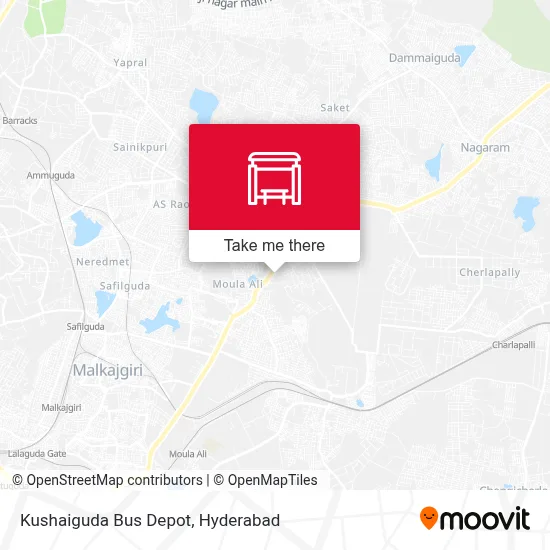 Kushaiguda Bus Depot map