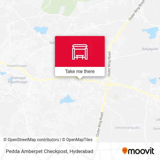 Pedda Amberpet Checkpost map