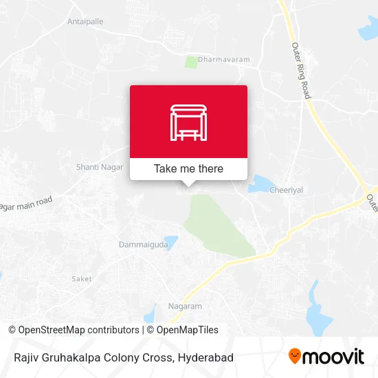 Rajiv Gruhakalpa Colony Cross map