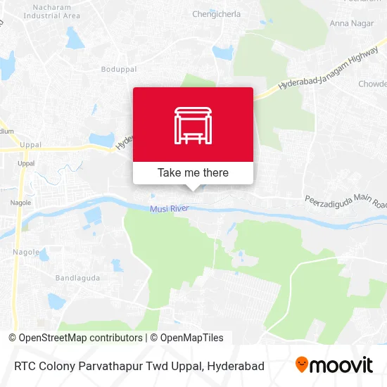 RTC Colony Parvathapur Twd Uppal map