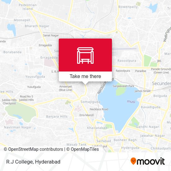 R.J College map